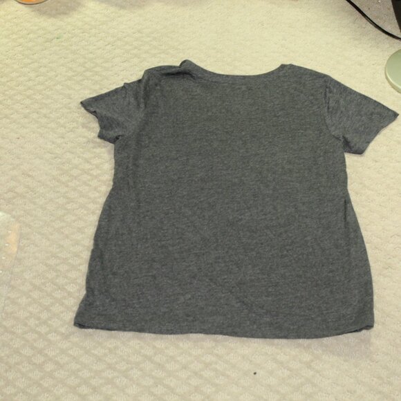 NWOT Disney Minnie Mouse Gray And Metallic Rose Gold Short Sleeve Shirt Small - Picture 3 of 6